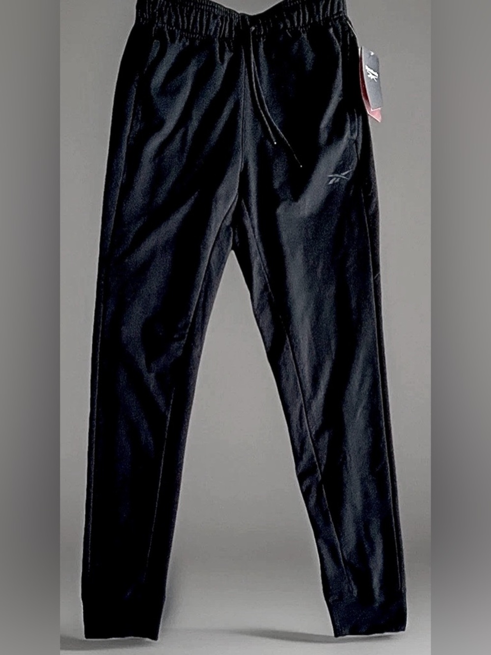 NWT Reebok Women’s Jump Squat Joggers Tapered Slim Black•Cotton Blend•Small